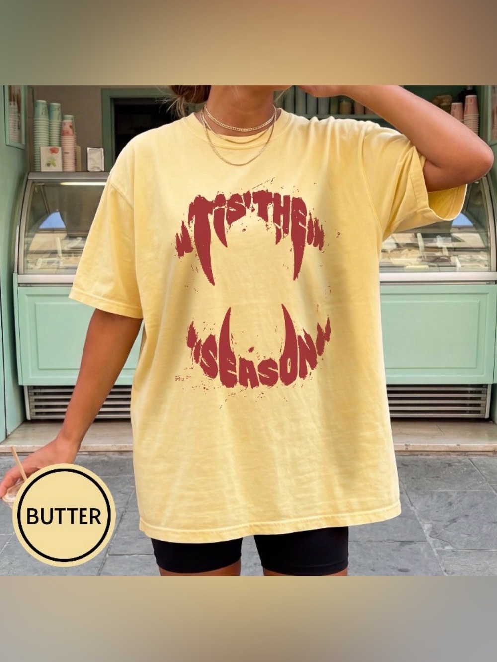 Tis The Season Halloween Shirt, Retro Fang Graphic Tee, Vintage Spooky Season
